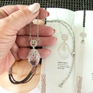 Fifth Avenue Cubic Zirconia 17" Rhodium Necklace